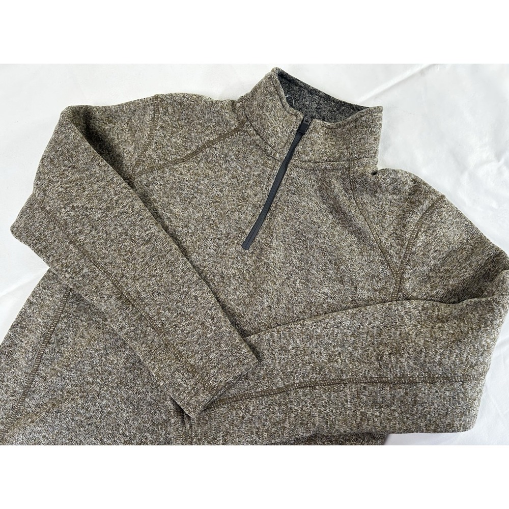 NWOT Eddie Bauer 1/4 Zip Sweater Men's Medium Brown Pullover